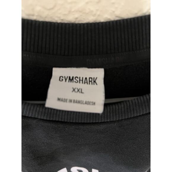 Gymshark mens long sleeve crewneck sweatshirt Black 2XL spell out - Picture 2 of 9